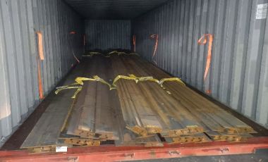 A batch of A55 steel rails is being sent to Malaysia