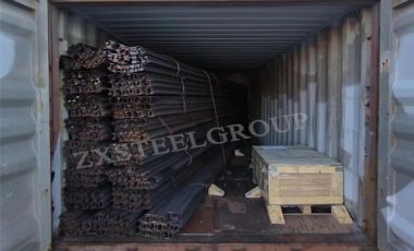 ZongXiang export 40 tons 12kg rail and 500 sets rail fishplates to Philippines