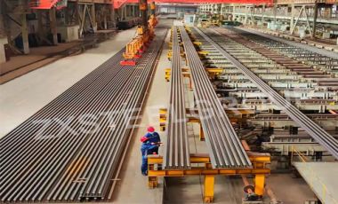 High quality steel rail in our factory